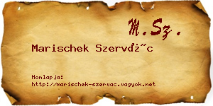 Marischek Szervác névjegykártya